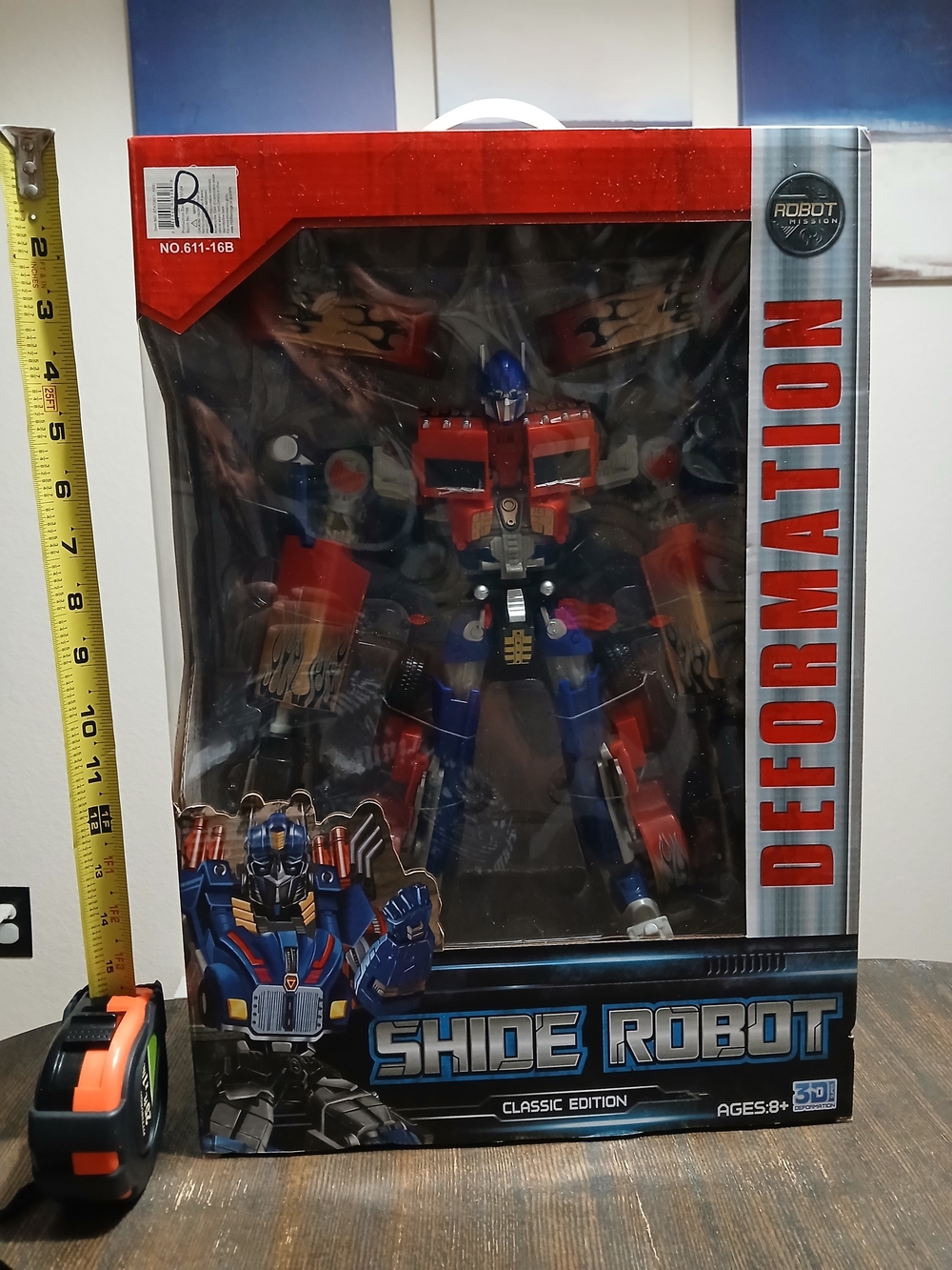 Optimus Prime Action Figure- Red & Blue